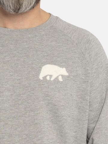 FORSBERG Sweatshirt 'mit Frottee Logo' in Grau