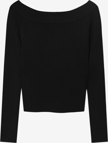 Pull&Bear Sweter w kolorze czarny: przód