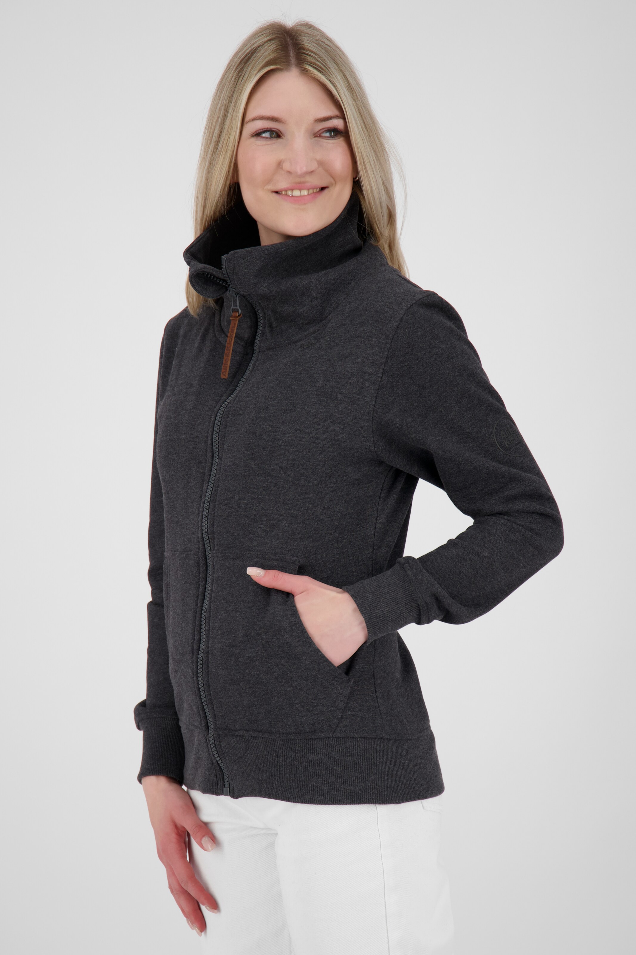 Frauen Große Größen Alife and Kickin Sweatjacke 'Viviana' in Anthrazit - ZW23771 Frauen Große Größen Alife and Kickin Sweatjacke 'Viviana' in Anthrazit - ZW23771