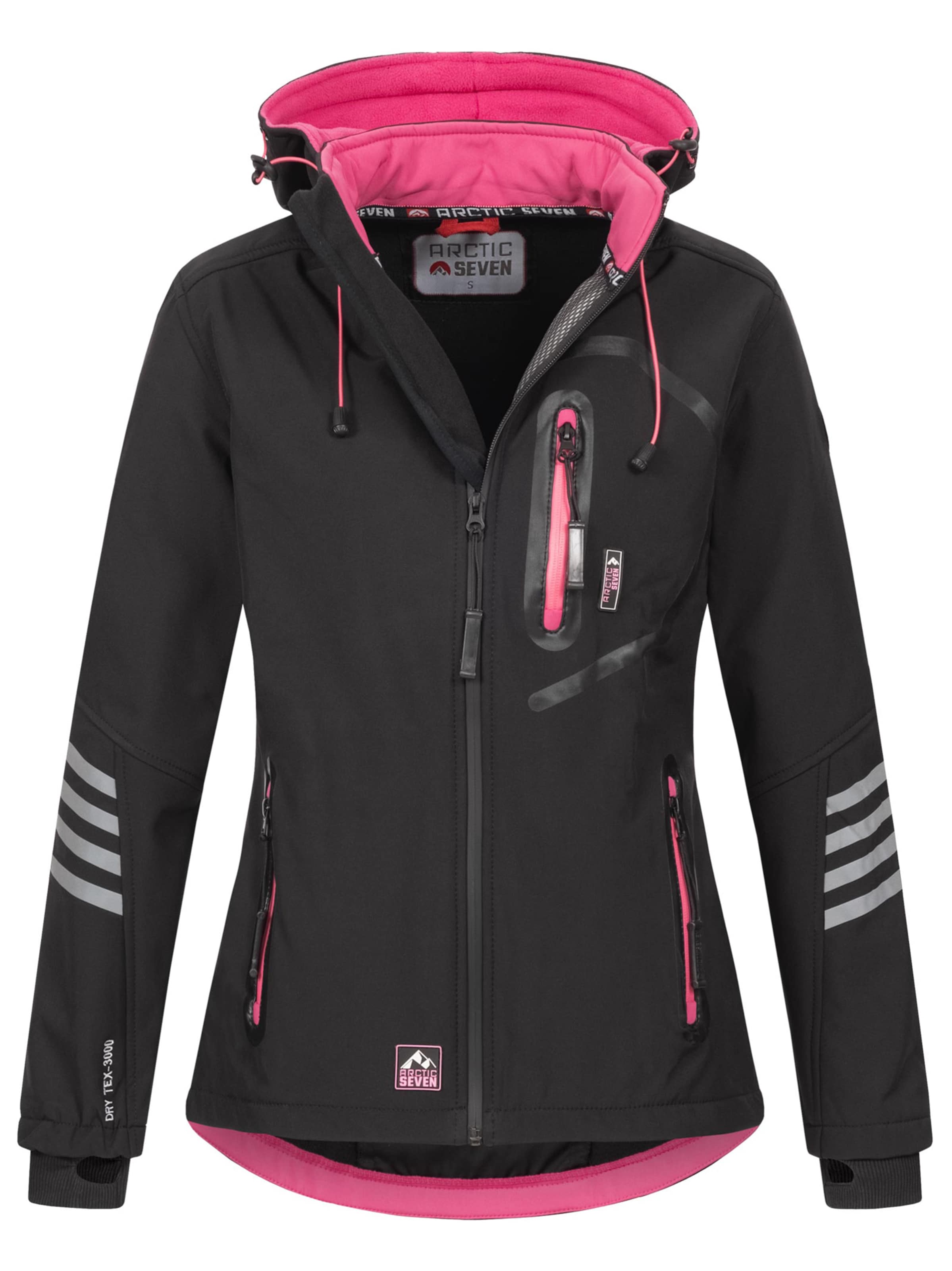 Arctic Seven Funktionsjacke in Schwarz: Vorderseite