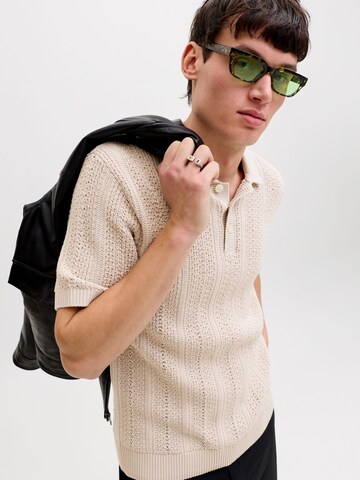 JACK & JONES Regular Fit Poloshirt in Beige