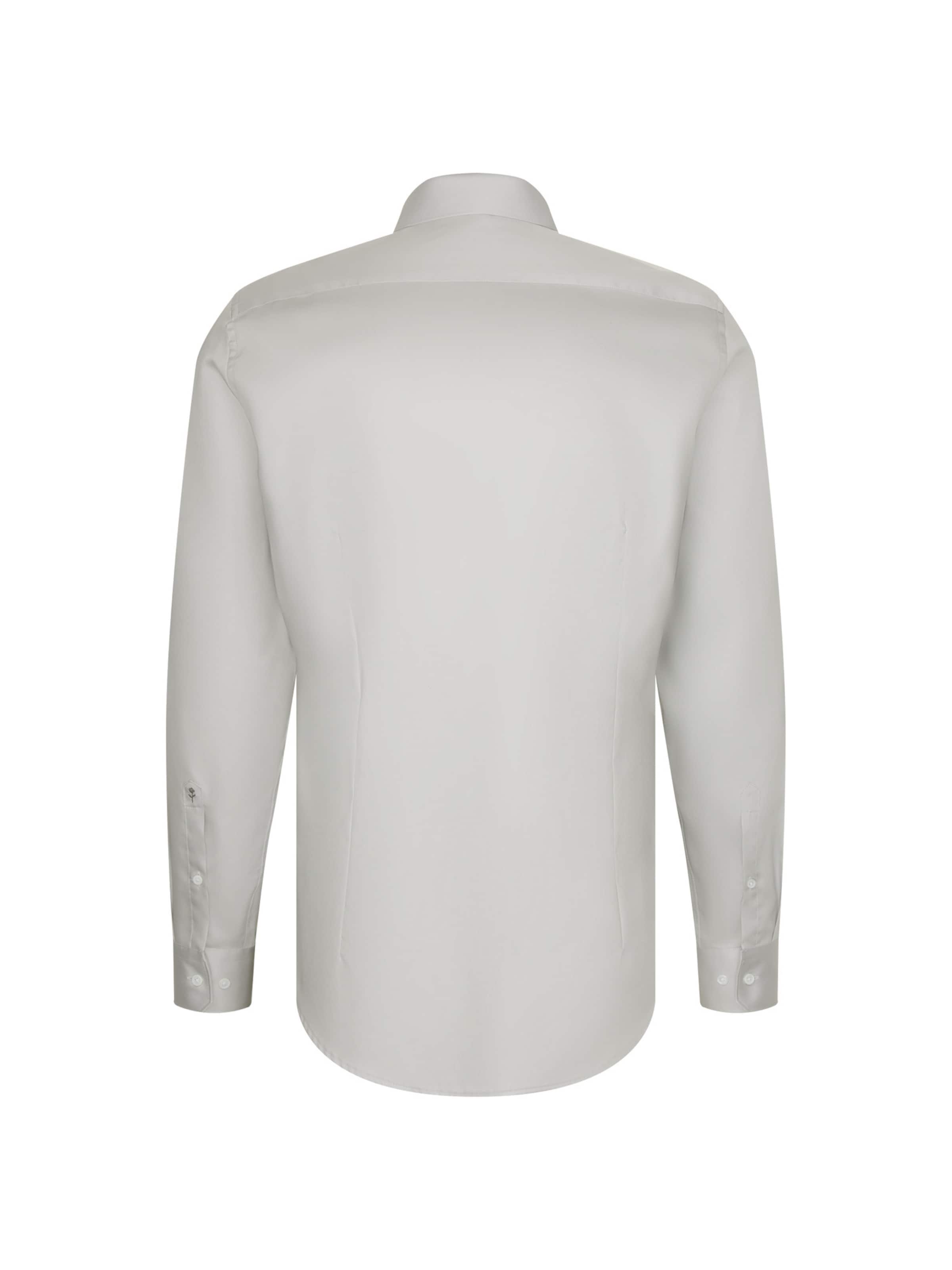 SEIDENSTICKER Slim Fit Businesshemd 'Schwarze Rose' in Grau