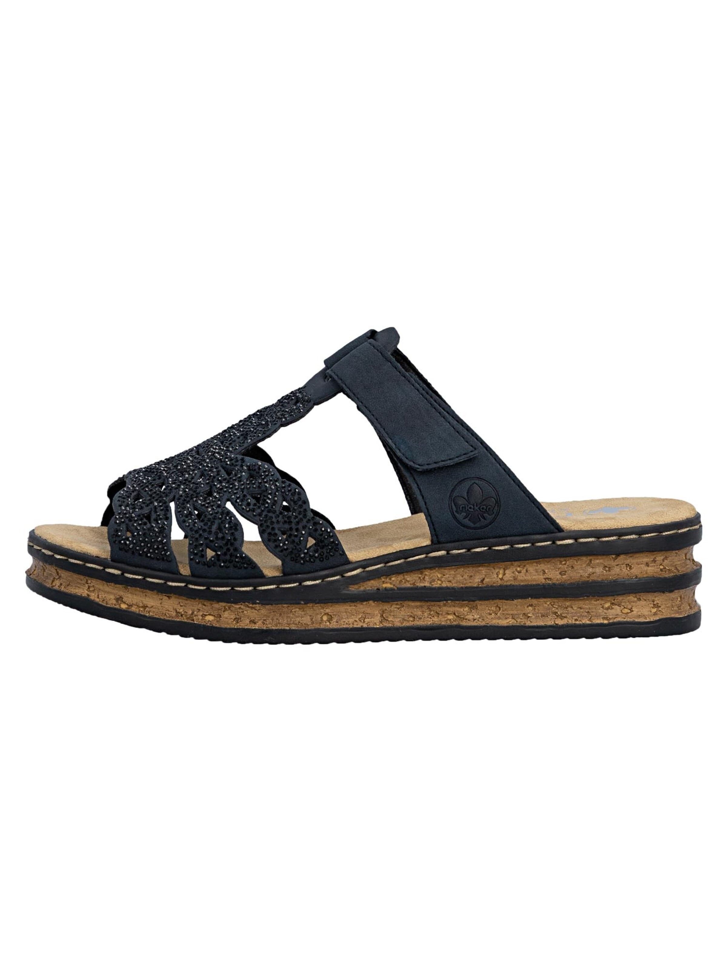 Rieker Muiltjes 'Comfort' in Blauw: voorkant