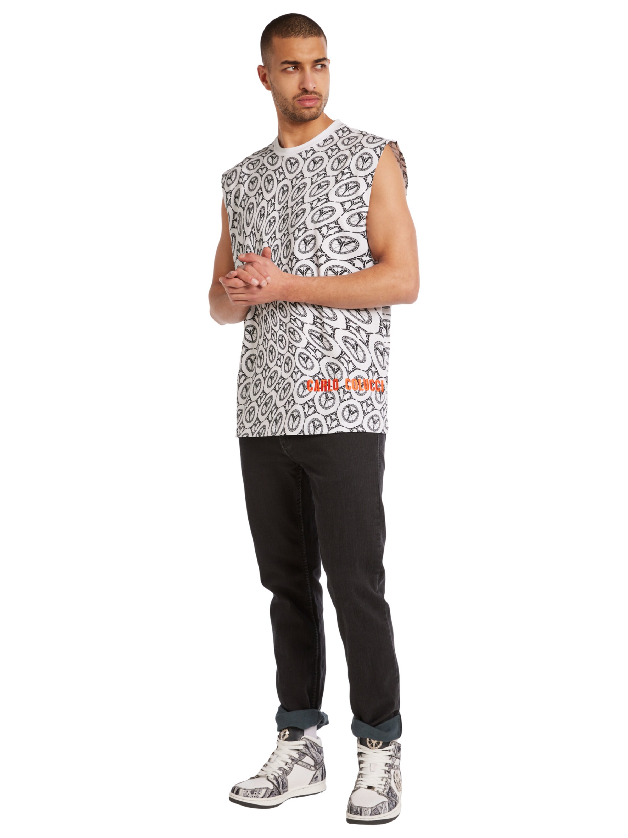 T-Shirt Carlo Colucci en mélange de couleurs