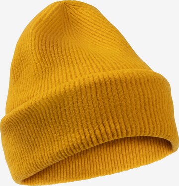 CAMEL ACTIVE Feinstrick-Beanie aus Baumwollmix in Gelb: predná strana