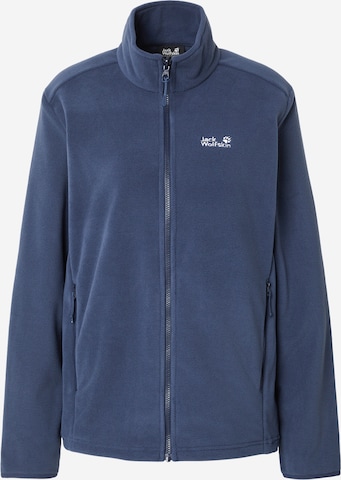 JACK WOLFSKINTehnička flis jakna 'TAUNUS 200' - plava boja: prednji dio