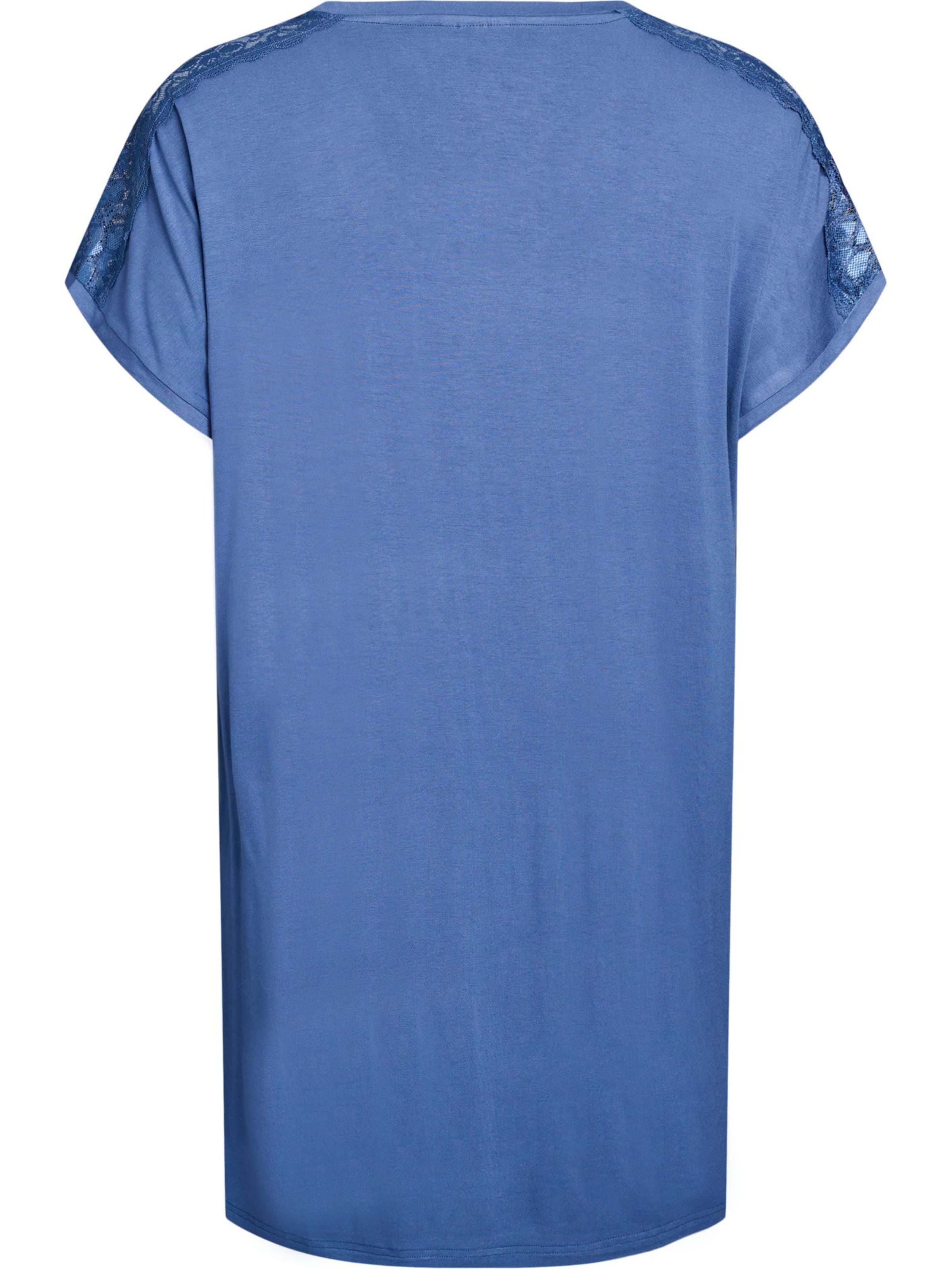 Chemise de nuit 'MHALI' Zizzi en bleu