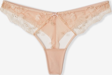 ETAM String 'FLOWERS' in Roze: voorkant