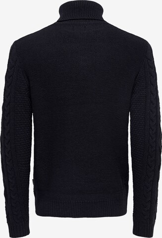 Only & Sons Sweter 'Rigge' w kolorze czarny