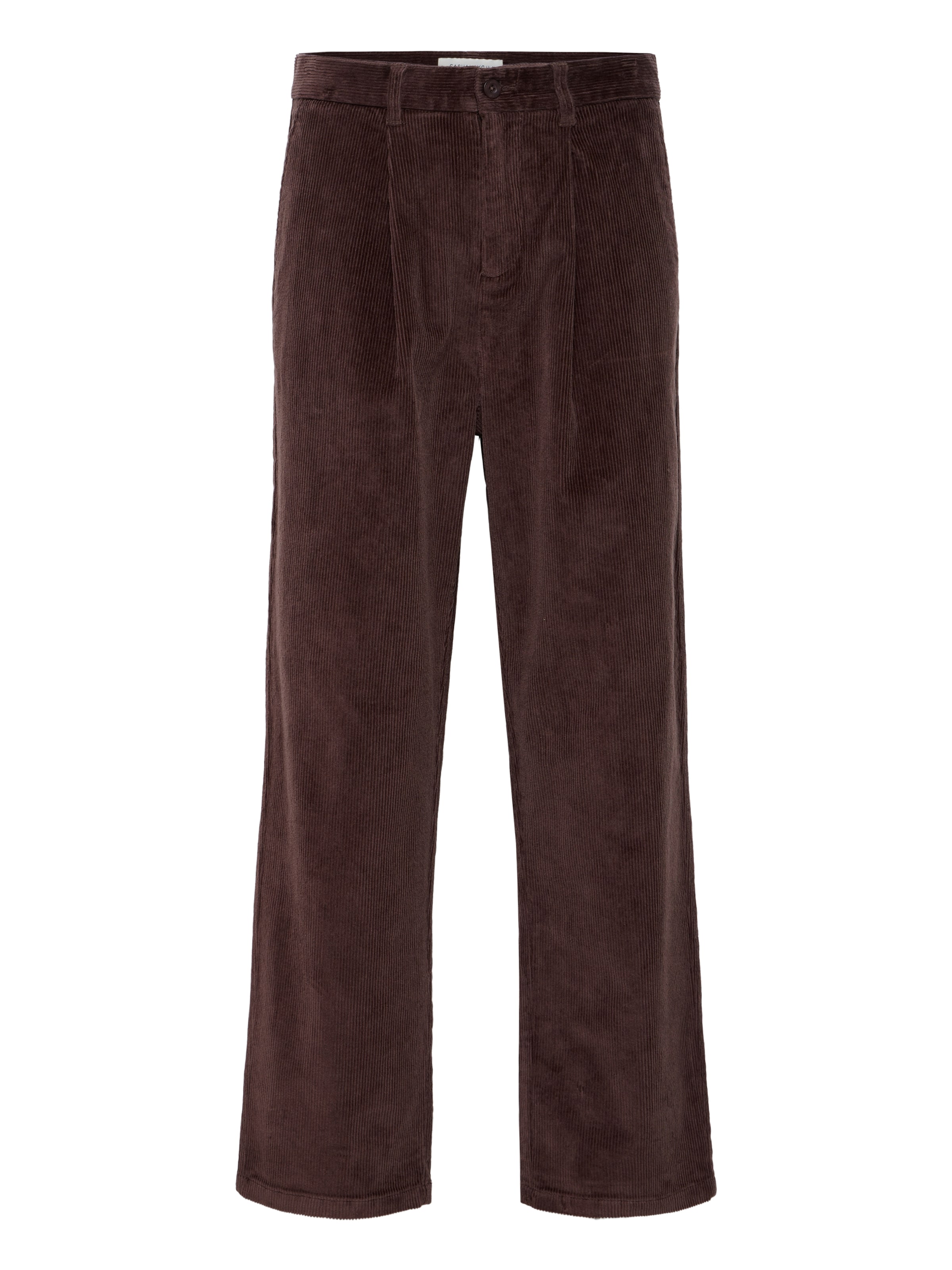 Casual Friday - Loosefit Calças chino 'Amundsen' em castanho: frente