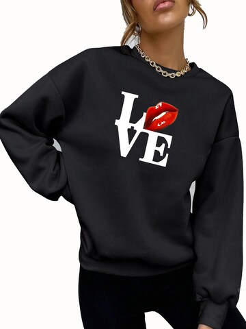 RMK Sweatshirt 'Love'‌‌‌‌‌ in Schwarz