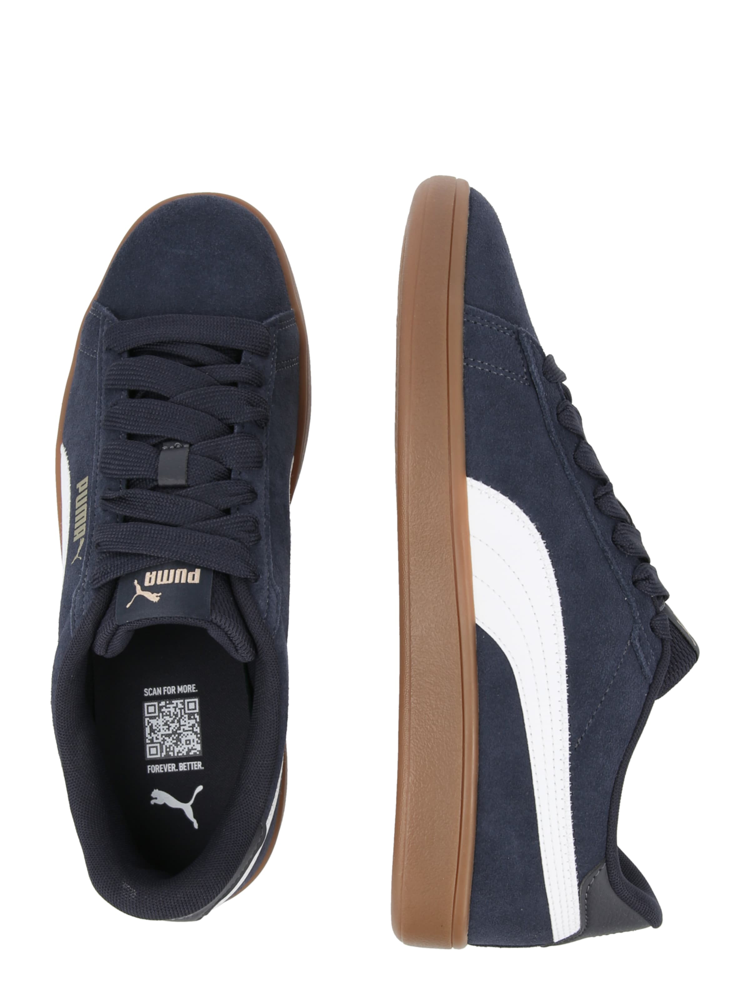 PUMA Ниски маратонки 'Smash 3.0' в синьо: отстрани