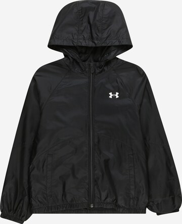 Veste de sport UNDER ARMOUR en noir : devant