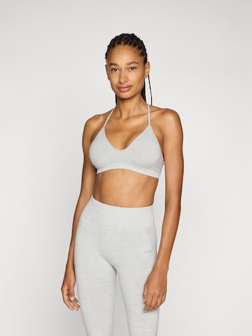 Bustier Soutien-gorge de sport 'Smooth' ICANIWILL en gris : devant