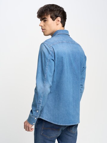 Coupe regular Chemise 'Chuck' BIG STAR en bleu