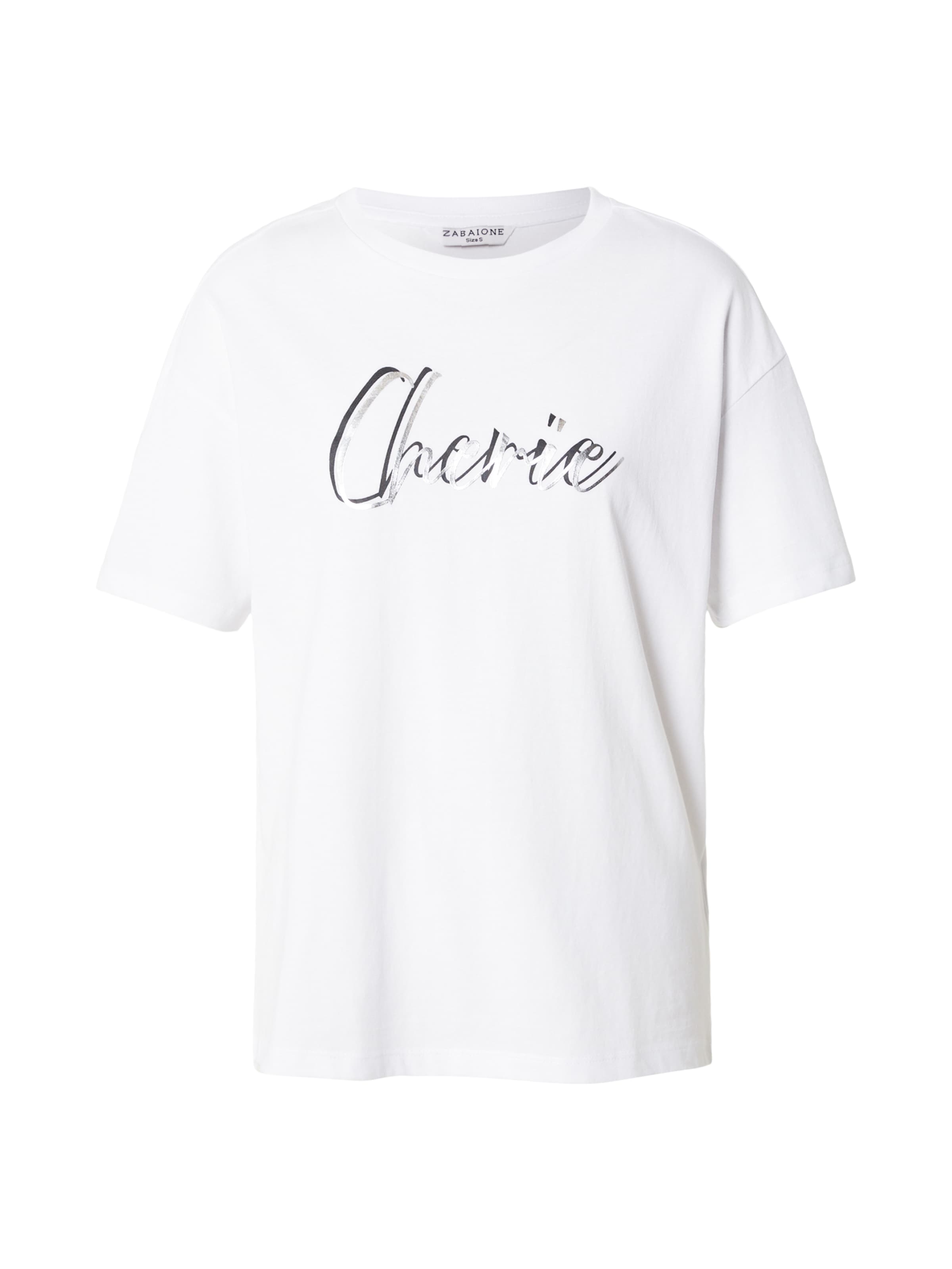 ZABAIONE - Camiseta 'Ch44erie' en blanco: frente