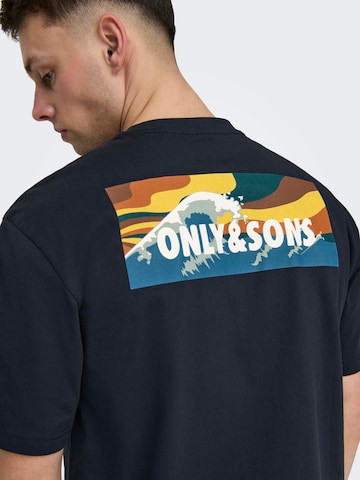 Only & Sons T-shirt 'KEITH' i blå