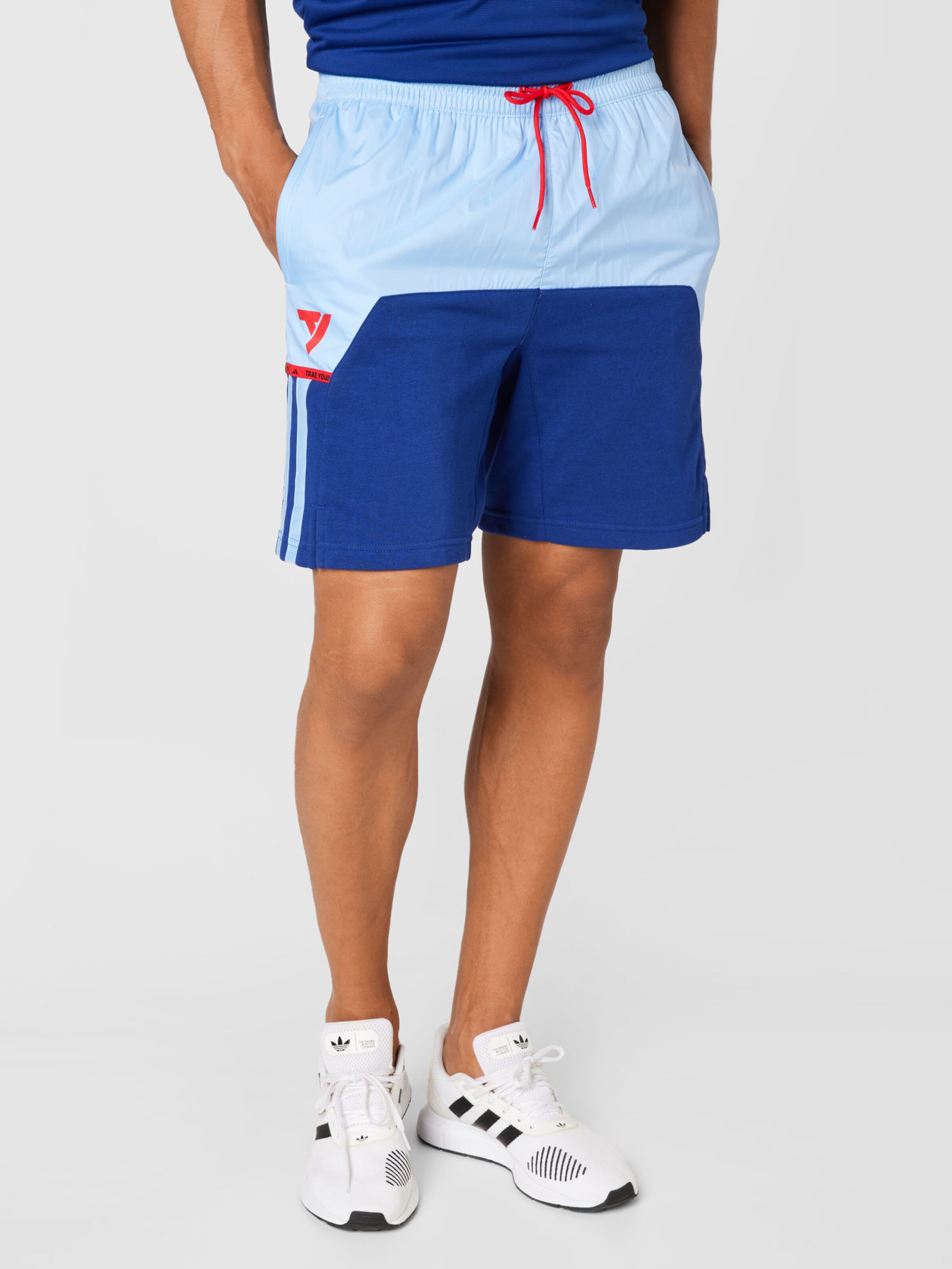 Männer Sportbekleidung ADIDAS PERFORMANCE Sportshorts 'Ice Trae' in Blau, Hellblau - UT60736 Männer Sportbekleidung ADIDAS PERFORMANCE Sportshorts 'Ice Trae' in Blau, Hellblau - UT60736