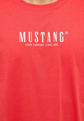 MUSTANG T-Shirt 'Style Austin' in Rot