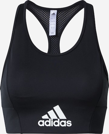 ADIDAS SPORTSWEAR - Sujetador deportivo en negro: frente