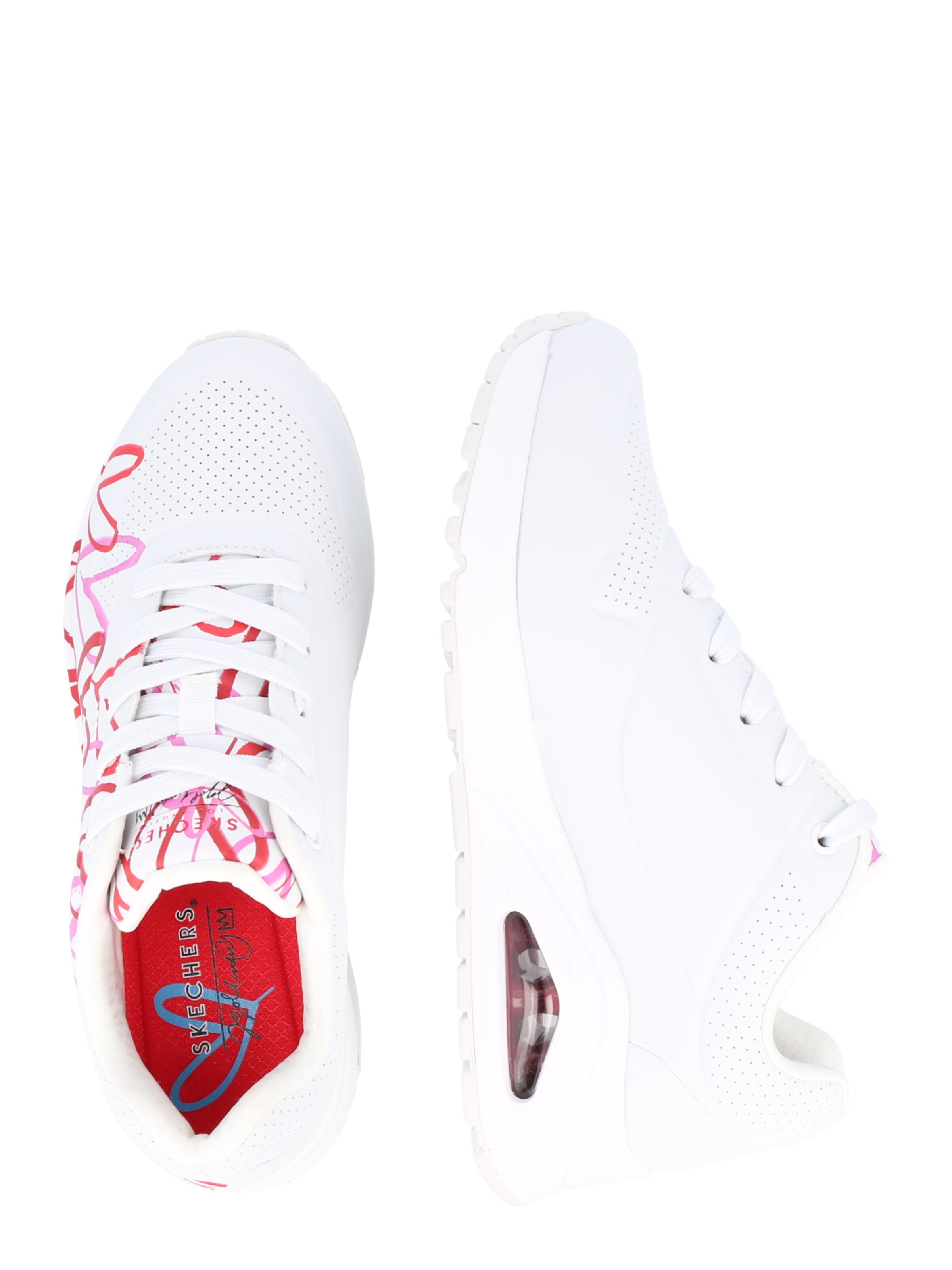 SKECHERS Låg sneaker 'Uno-Spread The Love' i vit