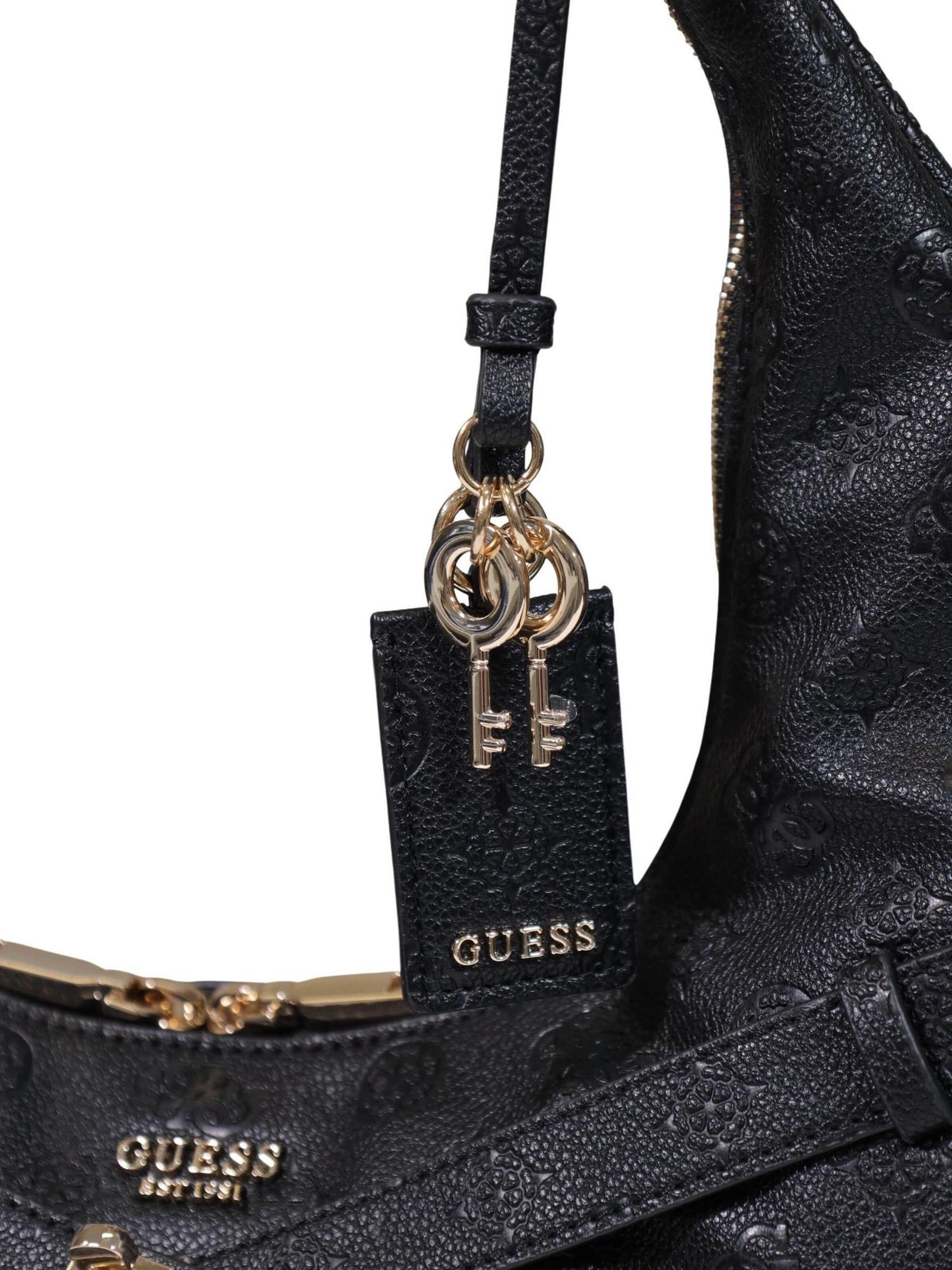 GUESS Schultertasche 'Ella' in Schwarz