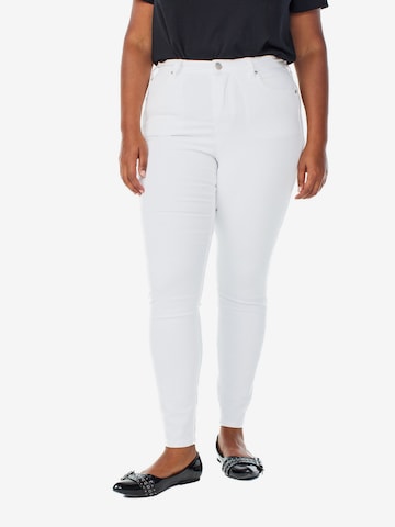 balta Zizzi Siauras Džinsai 'Amy': priekis