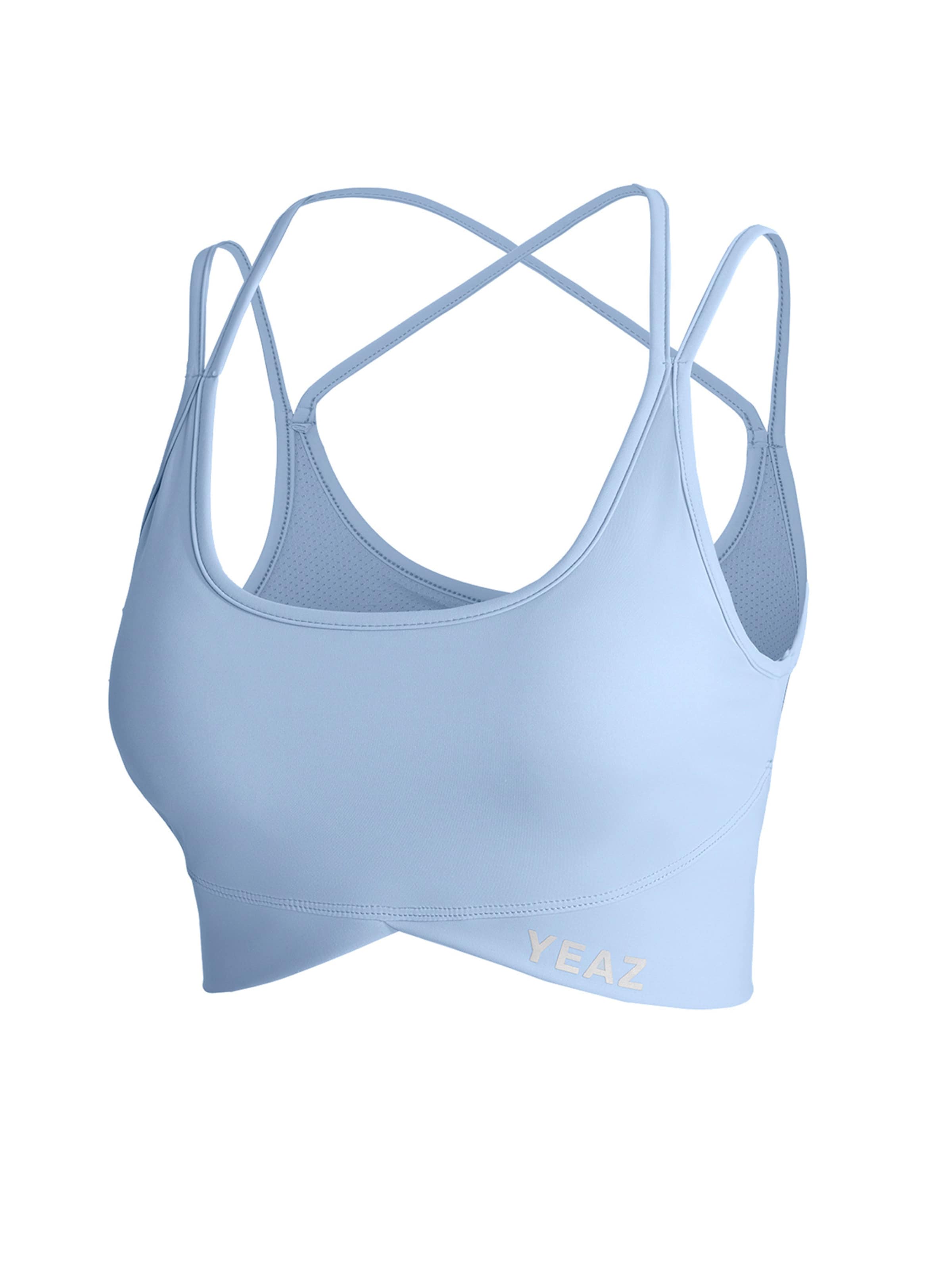 Bustier Soutien-gorge de sport 'Classy' YEAZ en bleu : devant