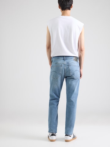 G-STAR Slimfit Kavbojke '3301' | modra barva: zadnja stran