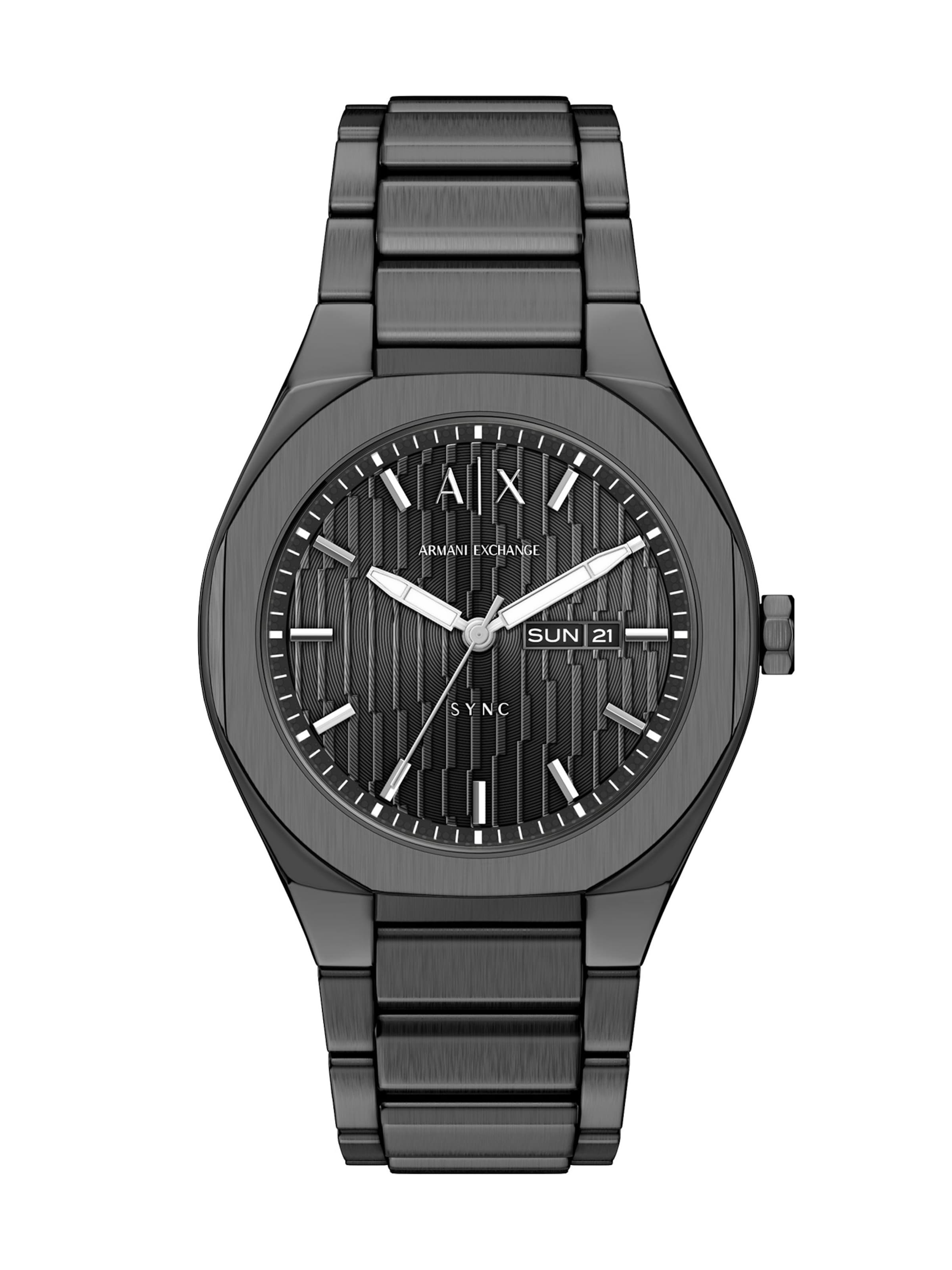 ARMANI EXCHANGE Uhr 'Sync' in Grau: Vorderseite