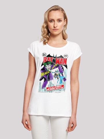 F4NT4STIC Shirt 'DC Comics Batman Joker Playing Card Cover' in White: front