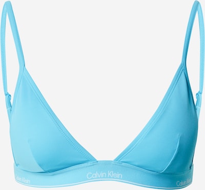 Bikinio viršutinė dalis iš Calvin Klein Swimwear, spalva – azuro spalva / balta, Prekių apžvalga