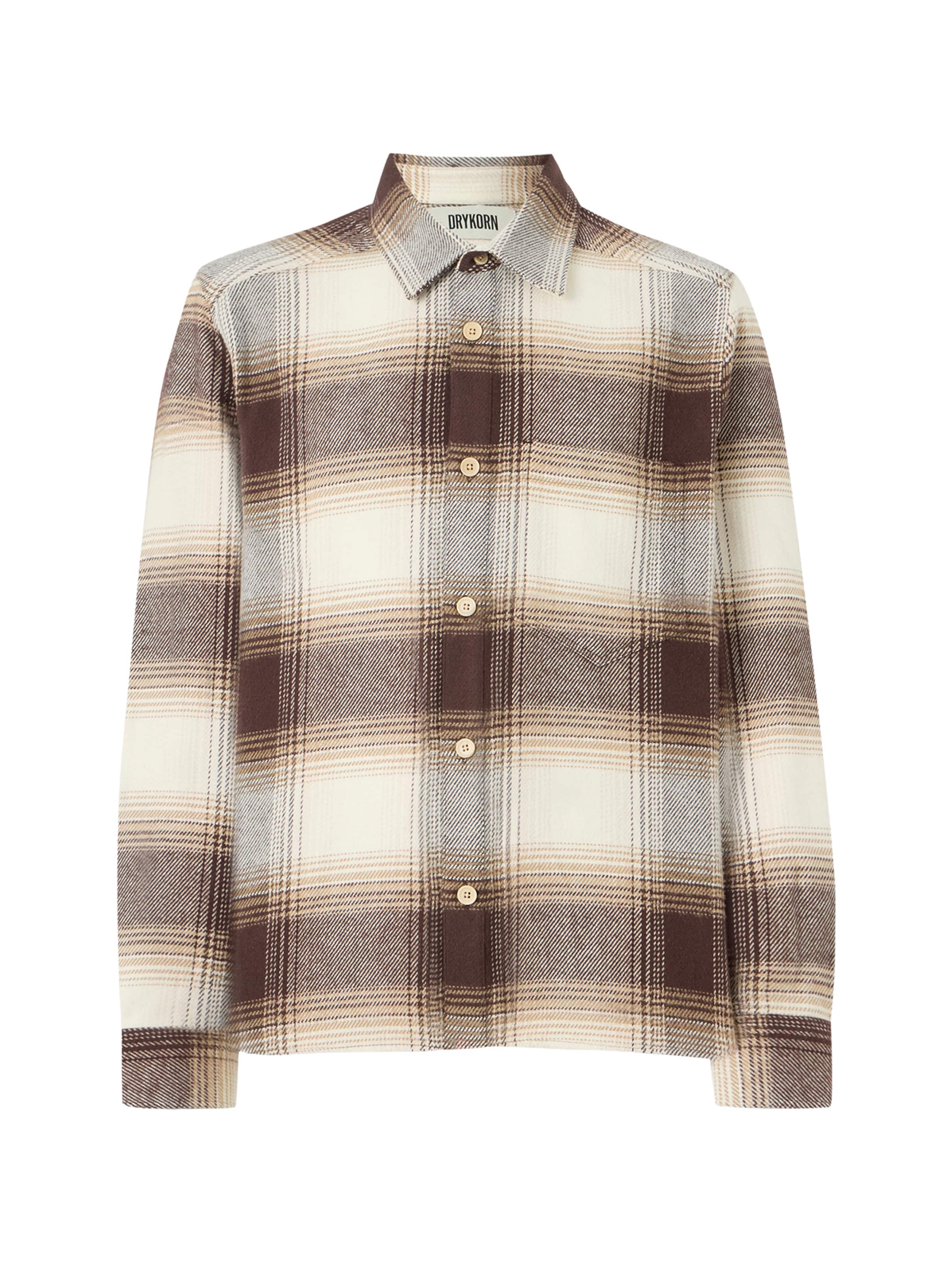 DRYKORN Средняя посадка Рубашка 'DIEGGO' в Коричневый: спереди