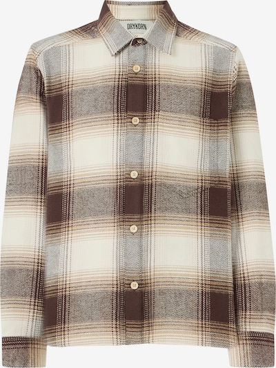 Marškiniai 'DIEGGO' iš DRYKORN, spalva – smėlio spalva / tamsiai ruda / balta, Prekių apžvalga