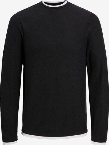 JACK & JONES Sweater in Black: front