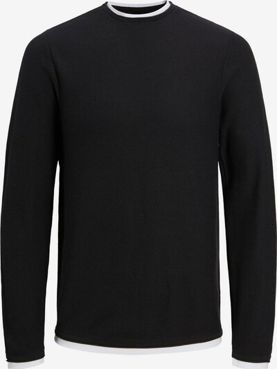 JACK & JONES Sweter w kolorze czarny / białym, Podgląd produktu