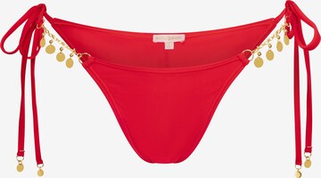 Moda Minx Bikinové nohavičky 'Valentina Coin Tie Side' - Červená: predná strana