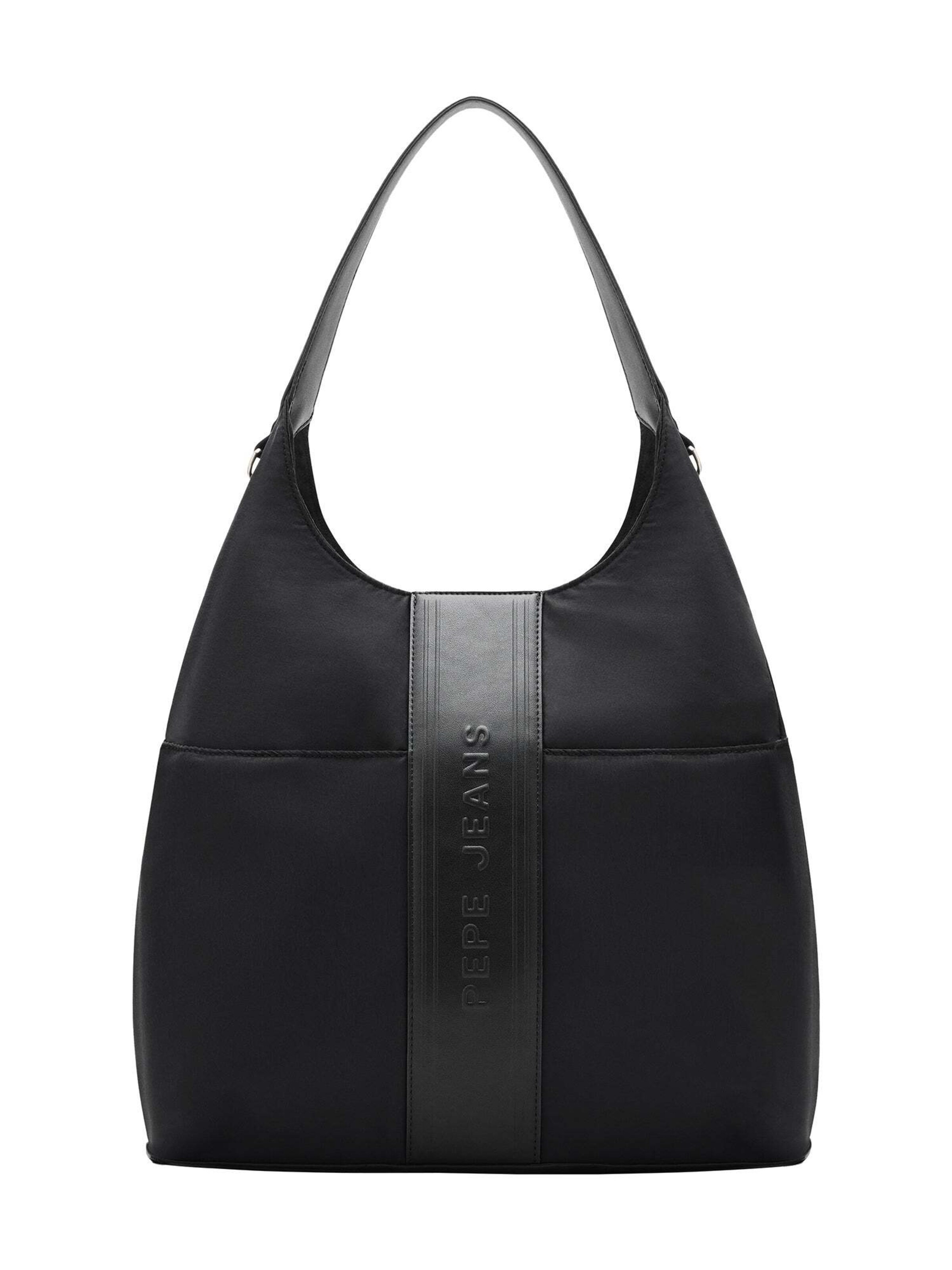 Pepe Jeans Schultertasche 'Jarett Wander' in Schwarz: Vorderseite