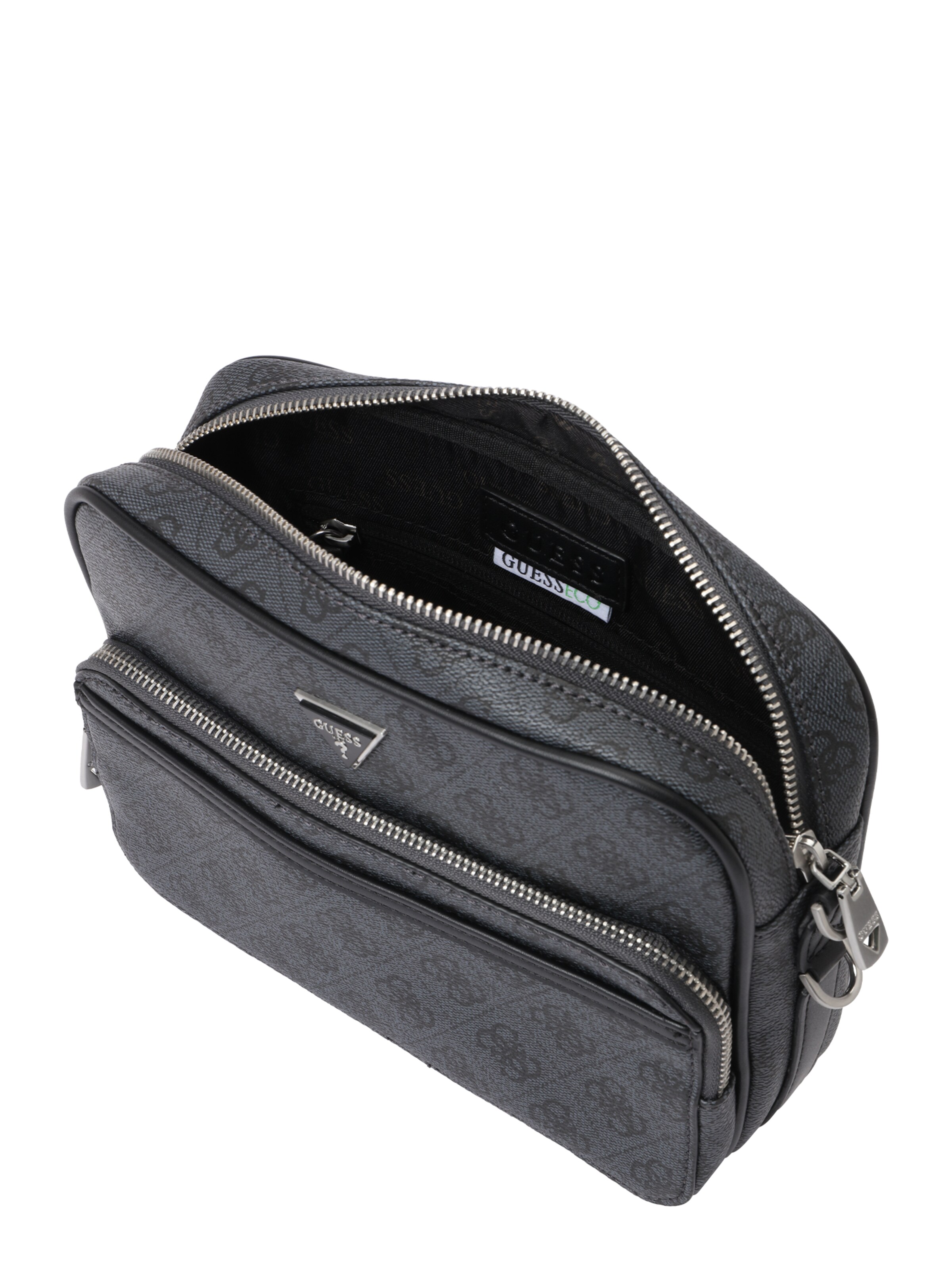 GUESS Crossbody bag 'MILANO CROSSBODY DOUBLE ZIP' in Black