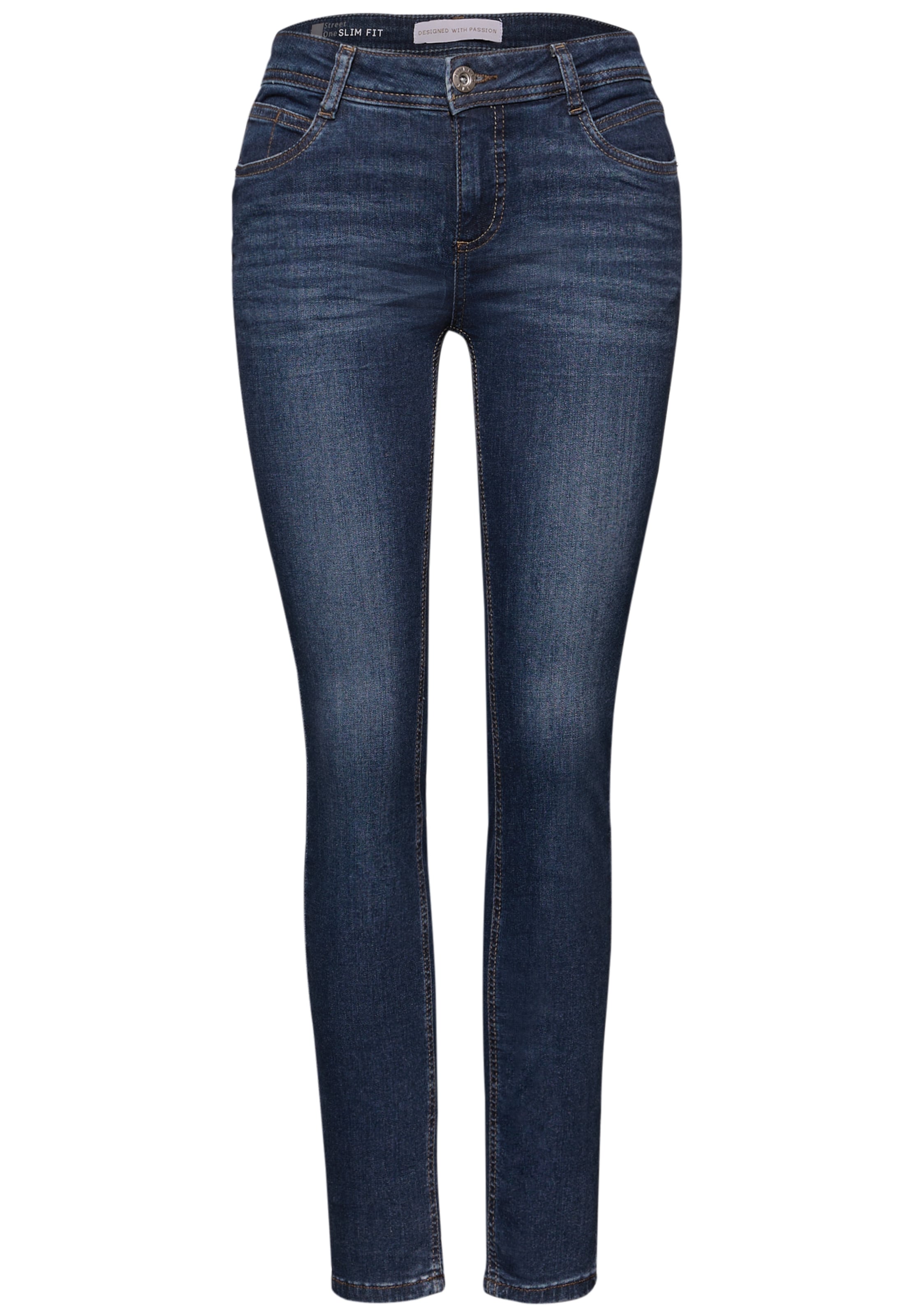 STREET ONE Slim fit Jeans in Blue: front