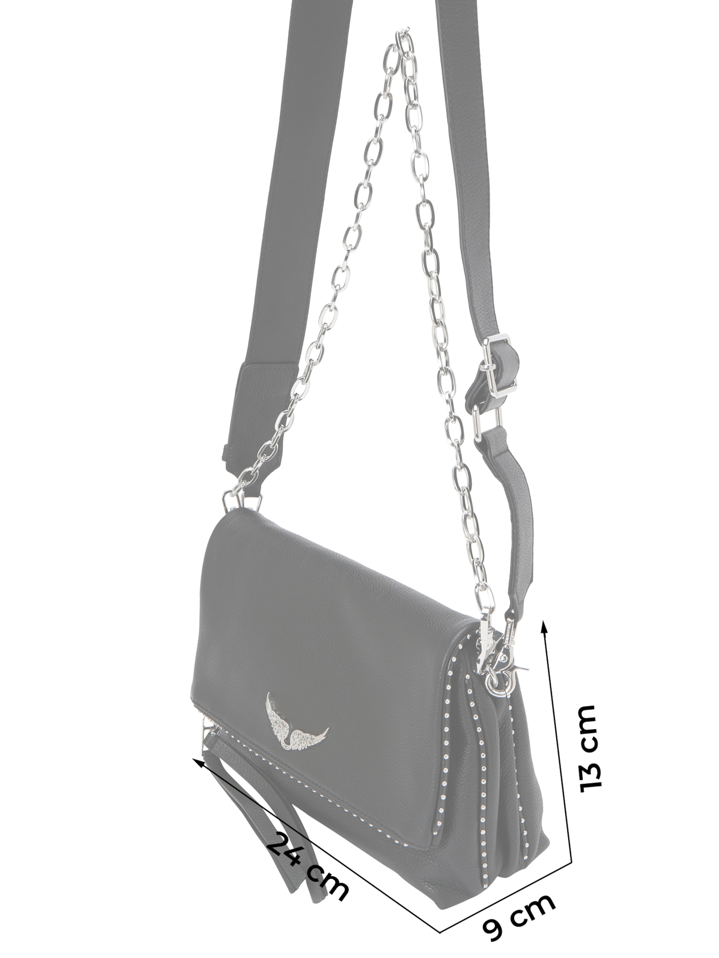 Zadig & Voltaire Tasche 'ROCKY' in Schwarz