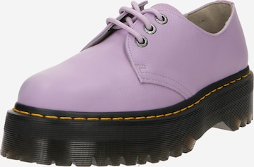 Scarpa stringata 'Quad II' di Dr. Martens in lilla: frontale