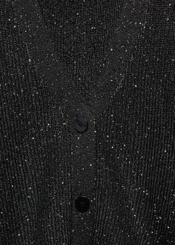 MANGO Плетена жилетка в черно