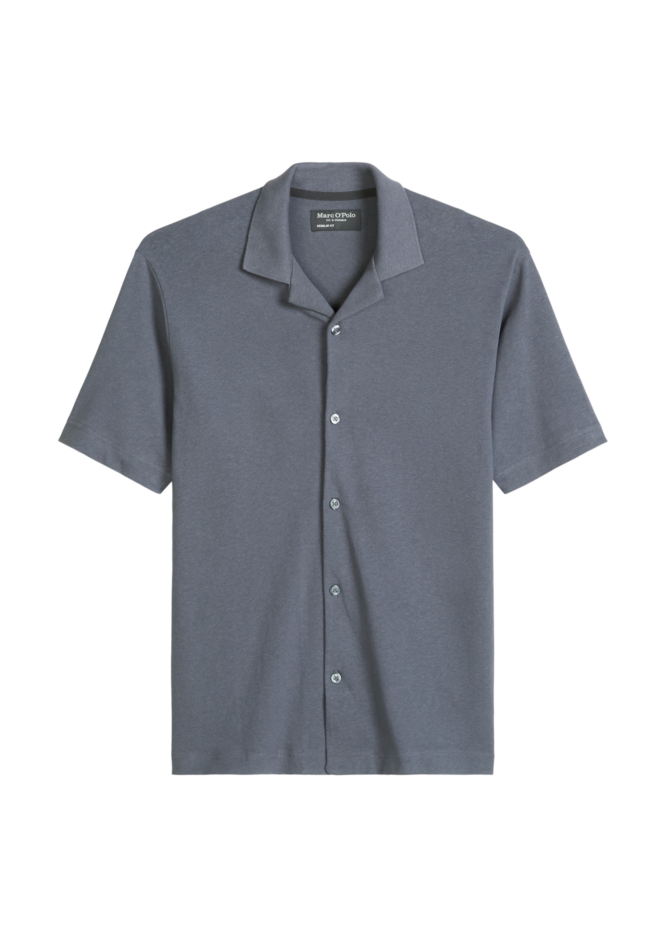 Marc O'Polo Regular fit Button Up Shirt in Grey: front