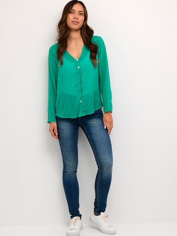 Cream Blouse 'Hanna' in Green