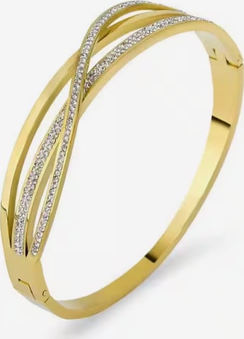 ROUGEMONT Jewellery Bracelet 'Moderner Damen Armreif mit Zirkonia Besatz 18cm' in Gold: front