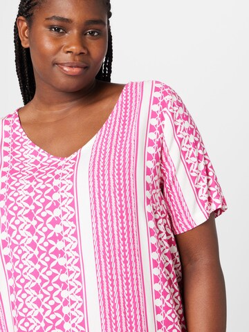 ONLY Carmakoma Bluse 'MARRAKESH' i pink