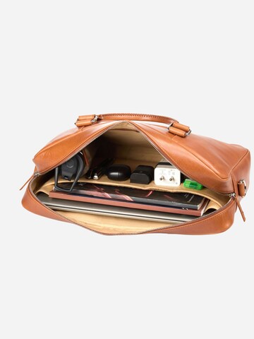 NEGOTIA Leather Laptop bag 'Sorel' in Brown