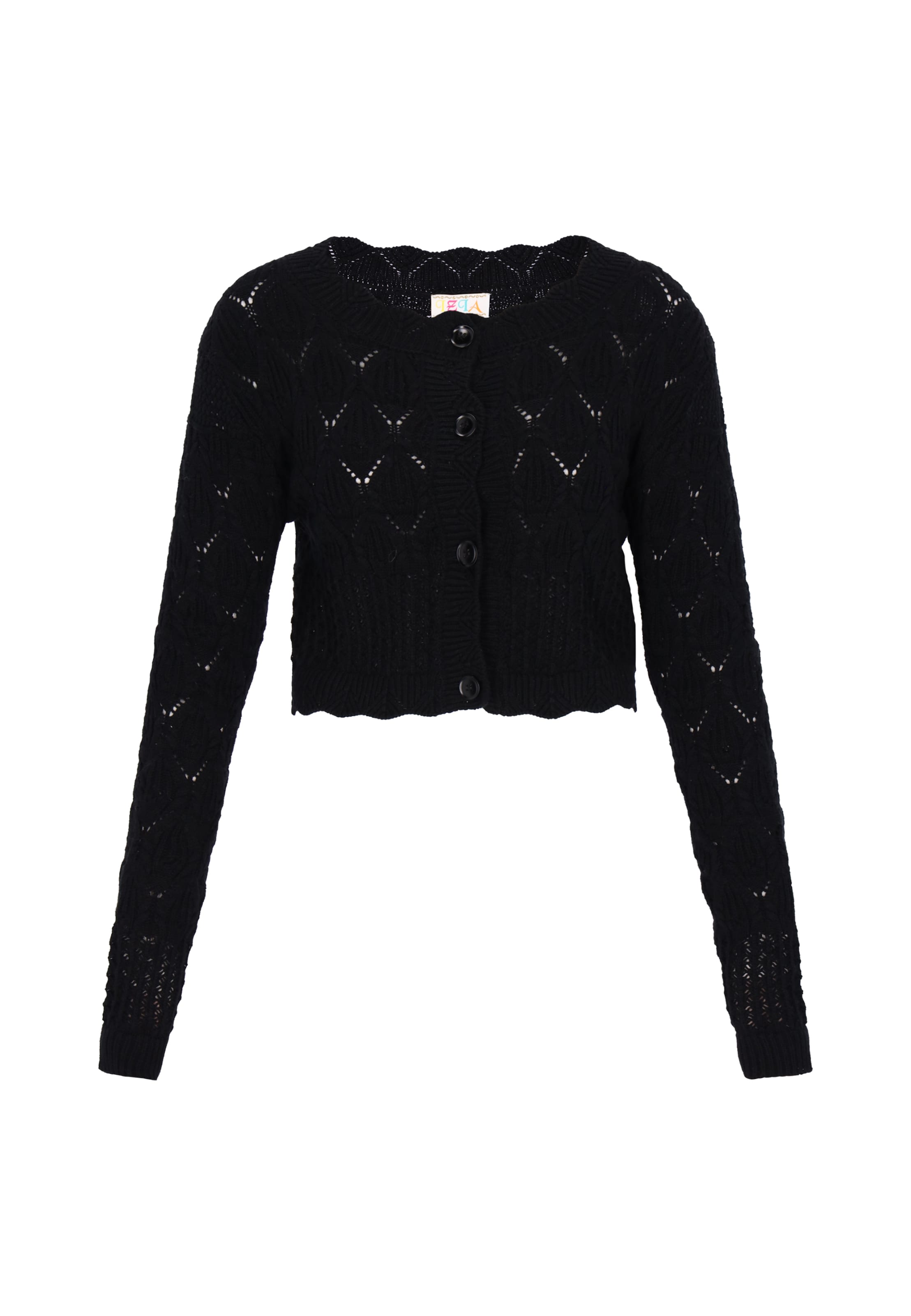 IZIA Strickjacke 'Festival' in Schwarz: Vorderseite