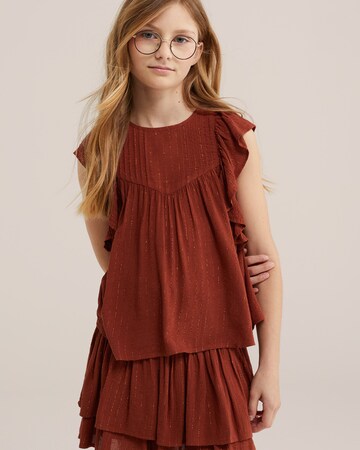 WE Fashion Блузка в Коричневый: спереди